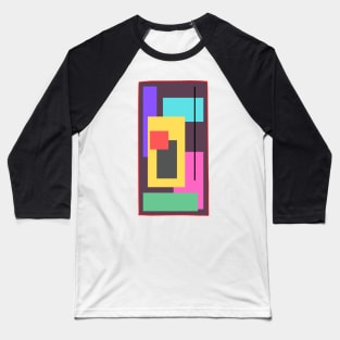 Colourful rectangle Baseball T-Shirt
